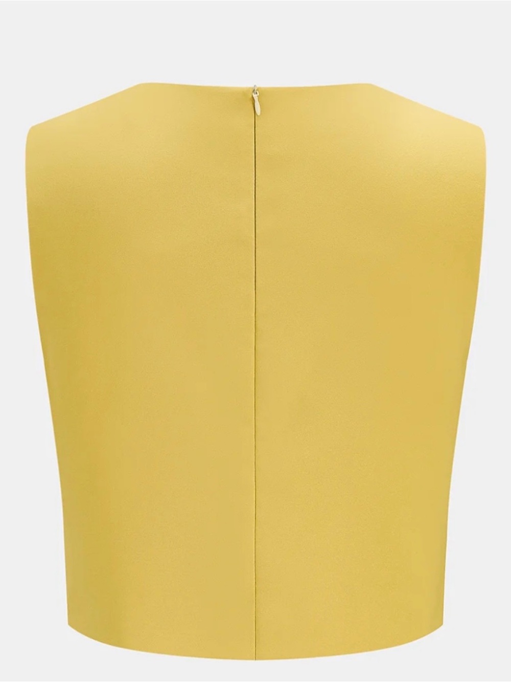 Commense- Yellow Mini Skirt - Sleek Women's Wrap Skirt and Top - Picture 3 of 6